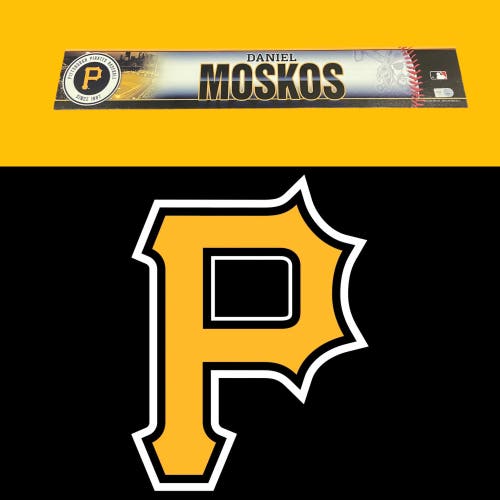 MLB Pittsburgh Pirates Daniel Moskos MLB Authenticated Locker Room Nameplate Tag