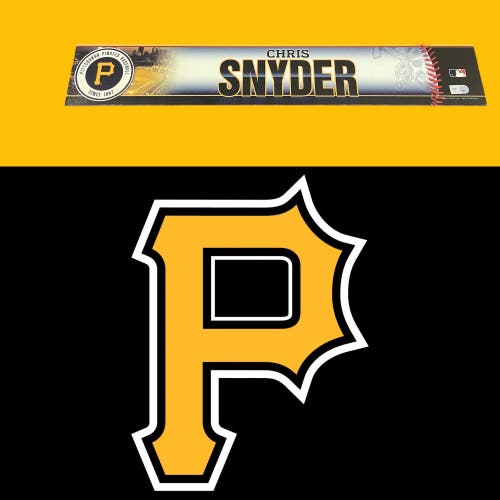 MLB Pittsburgh Pirates Chris Snyder MLB Authenticated Locker Room Nameplate Tag