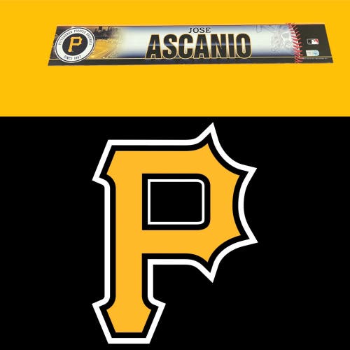 MLB Pittsburgh Pirates Jose Ascanio MLB Authenticated Locker Room Nameplate Tag