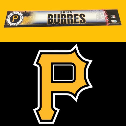 MLB Pittsburgh Pirates Brian Burres MLB Authenticated Locker Room Nameplate Tag