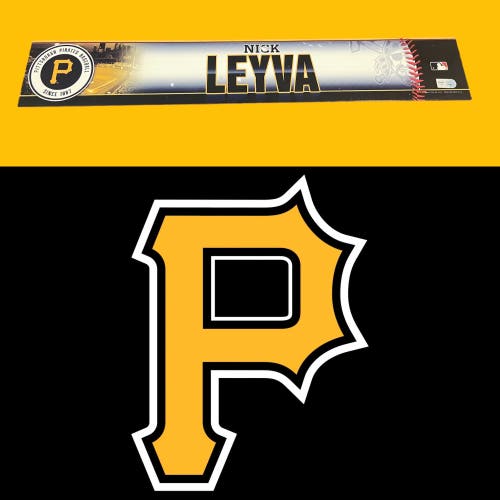 MLB Pittsburgh Pirates Nick Leyva MLB Authenticated Locker Room Nameplate Tag