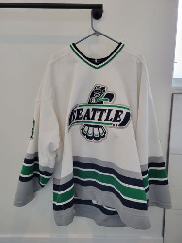 White Adult Men's Used Size 54 CCM Jersey