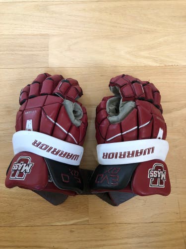 Used UMass Warrior 13" EVO QX Lacrosse Gloves