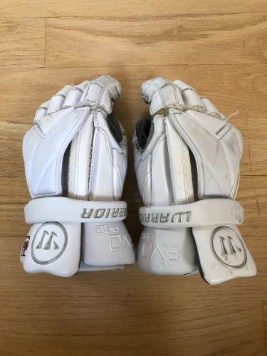 Used UMass Warrior 13" Evo Pro Lacrosse Gloves