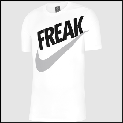 NIKE NBA Milwaukee Bucks Giannis "Freak" Dri-FIT Men's Size L White T Shirt New