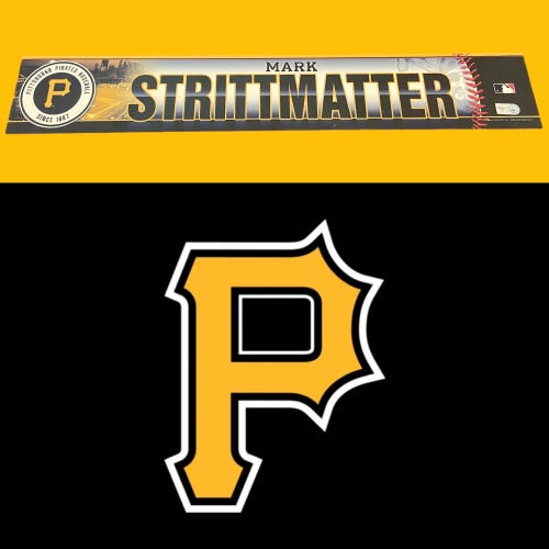 MLB Pittsburgh Pirates Mark Strittmatter MLB Authenticated Locker Room Nameplate Tag