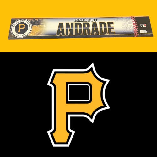 MLB Pittsburgh Pirates Herberto Andrade MLB Authenticated Locker Room Nameplate Tag