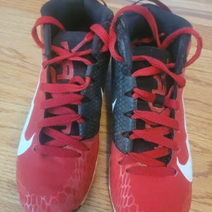 Red Nike Trout Force Air Fastflex Youth 4.5 Baseball & Softball Cleats