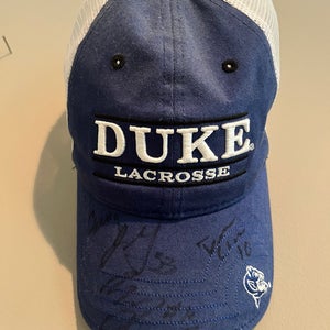 Signed Duke lacrosse hat