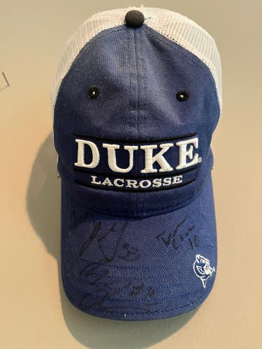 Signed Duke lacrosse hat