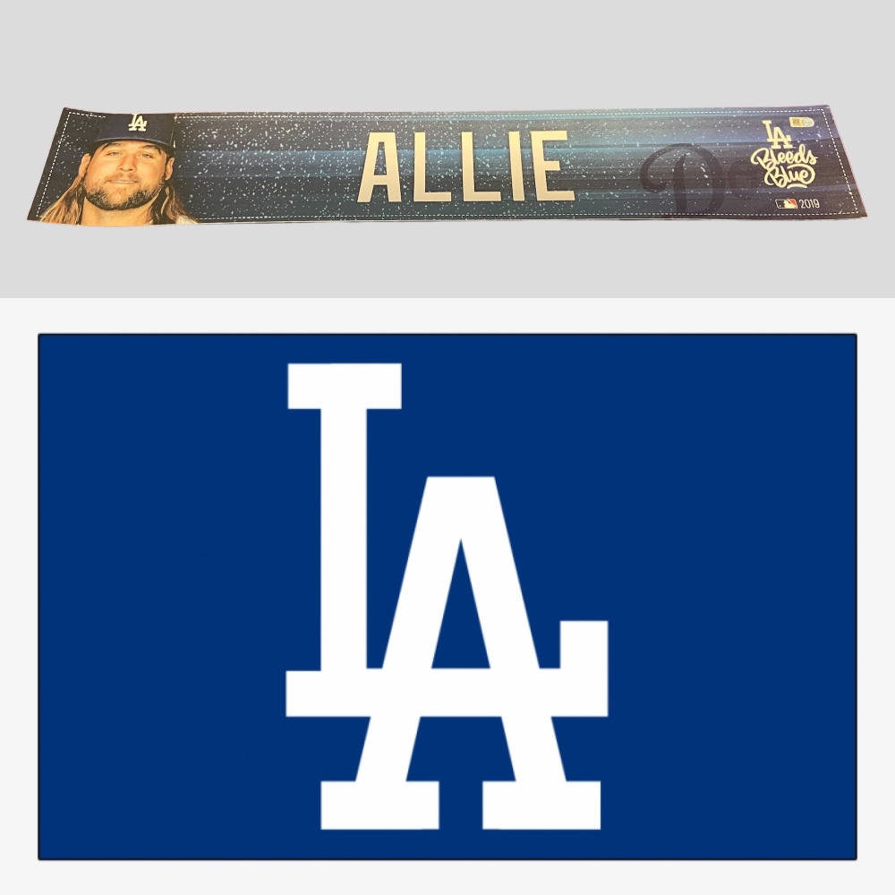MLB Stetson Allie Los Angels Dodgers Locker Room Nameplate Tag MLB Authenticated