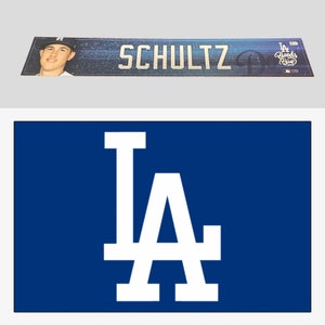 MLB Jaime Schultz Los Angels Dodgers Locker Room Nameplate Tag MLB Authenticated