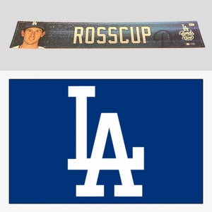 MLB Zac Rosscup Los Angels Dodgers Locker Room Nameplate Tag MLB Authenticated