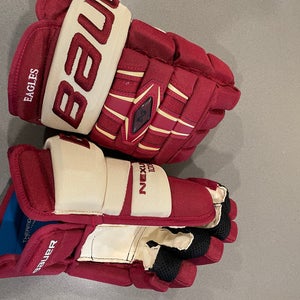 Bauer Nexus Boston Eagles pro stock gloves. 14”
