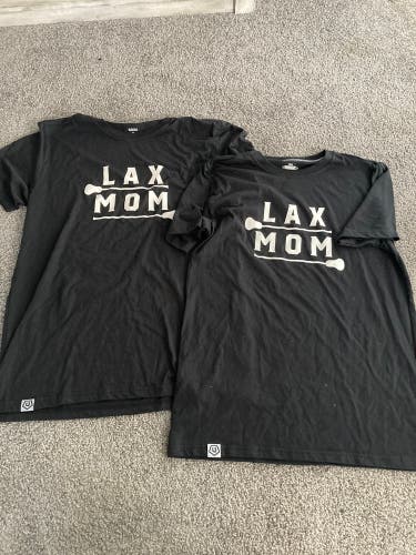 2 Lax Mom T Shirts (1 Large 1 Medium)
