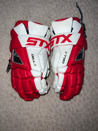 Used STX 13" Cell IV Lacrosse Gloves