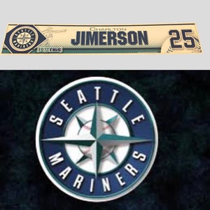 MLB Charlton Jimerson #25 Seattle Mariners Locker Room Nameplate Tag MLB Authenticated