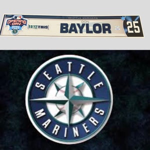 MLB Don Baylor #25 Seattle Mariners Locker Room Nameplate Tag MLB Authenticated 2005 Opening Day
