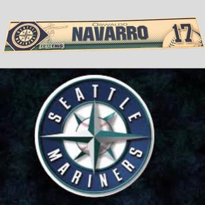 MLB Oswaldo Navarro #17 Seattle Mariners Locker Room Nameplate Tag MLB Authenticated