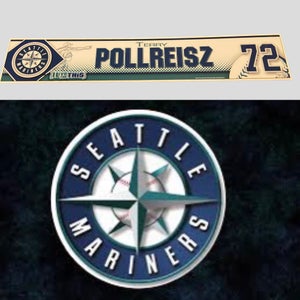 MLB Terry Pollreisz #72 Seattle Mariners Locker Room Nameplate Tag MLB Authenticated