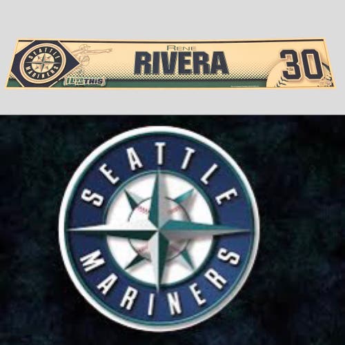 Rene Rivera #30 Seattle Mariners Locker Room Nameplate Tag MLB Authenticated