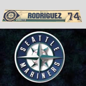 MLB Eddie Rodriguez #74 Seattle Mariners Locker Room Nameplate Tag MLB Authenticated