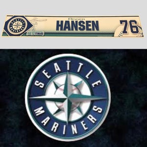 MLB Roger Hansen #76 Seattle Mariners Locker Room Nameplate Tag MLB Authenticated
