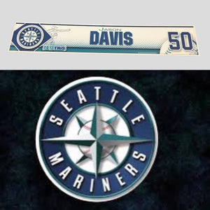 MLB Jason Davis #50 Seattle Mariners Locker Room Nameplate Tag MLB Authenticated