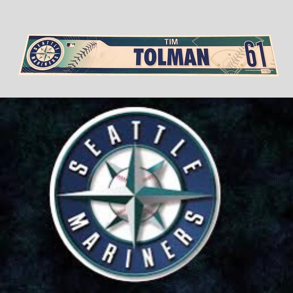 MLB Tim Toleman  #61 Seattle Mariners Locker Room Nameplate Tag MLB Authenticated