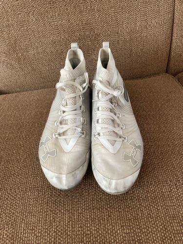 White Men's Size 11 (Women's 12) Under Armour Cleats