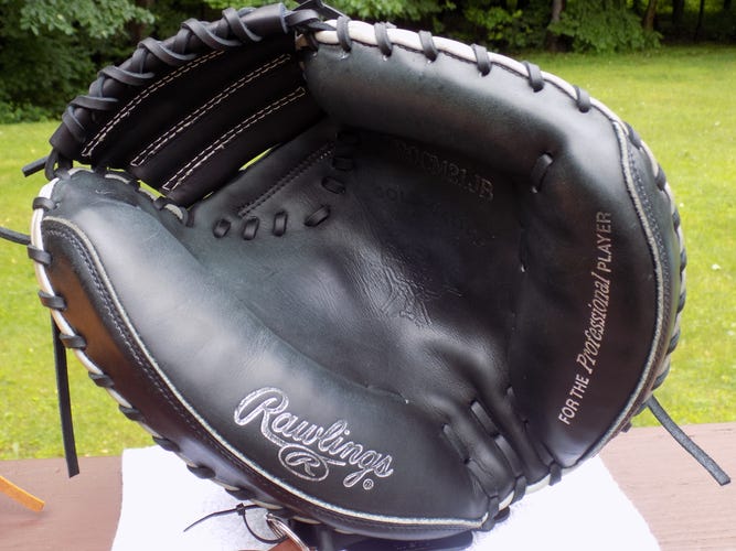 Used Rawlings Right Hand Throw Catcher's Heart of the Hide Baseball Glove 32.5"