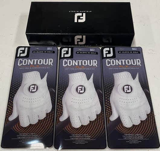 (3) FootJoy Contour FLX Men's Golf Glove Pack Lot Bundle Small S New #84256