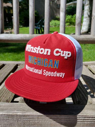 Vintage Rare Nascar Winston Cup Michigan International Speedway Hat Vtg Snapback