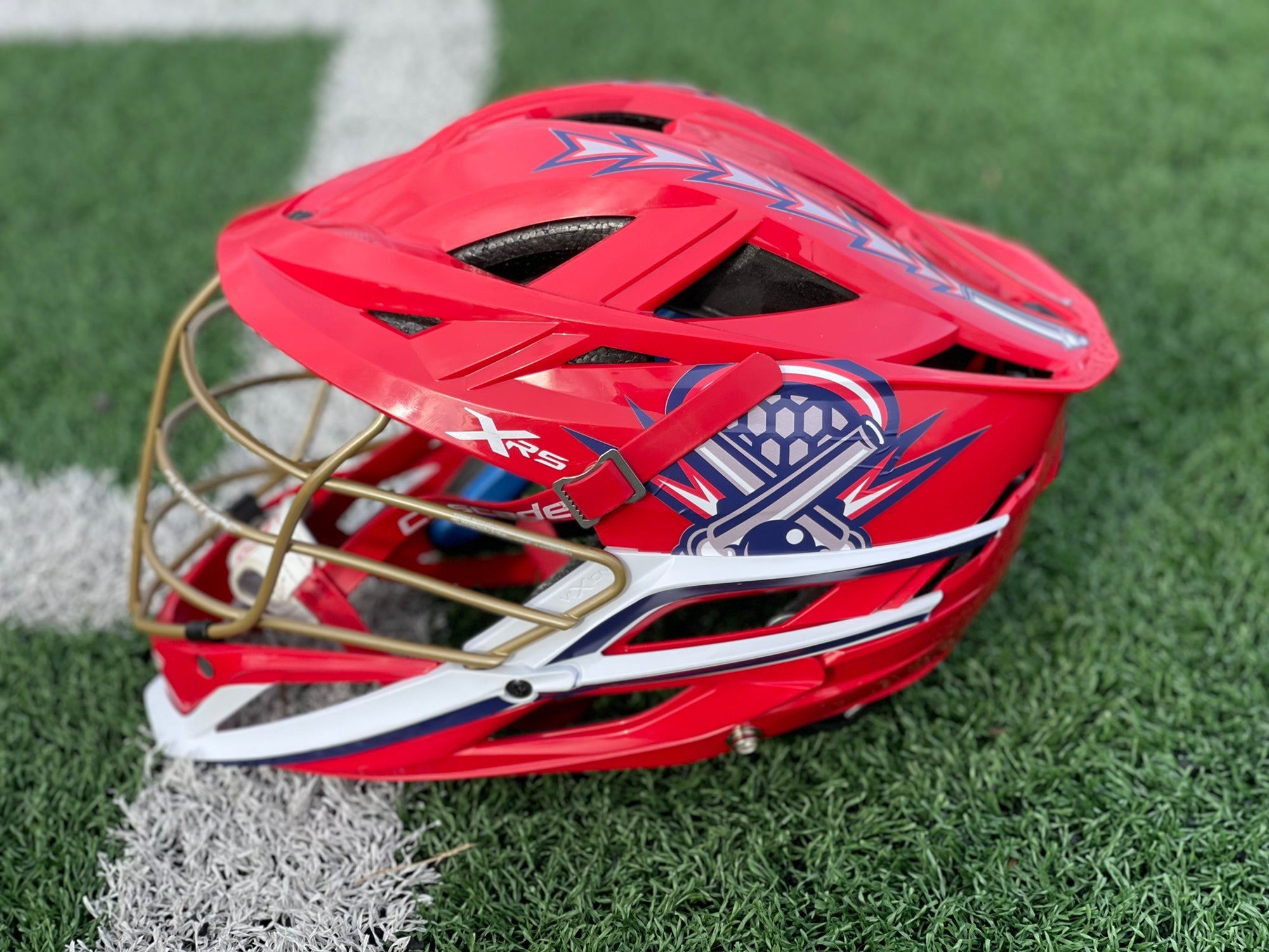 GAME WORN/SIGNED* PLL Cannons XRS Helmet (Donville #33)