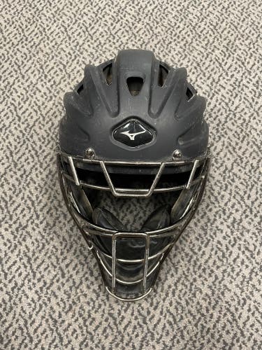 Used Black Senior Mizuno Samurai catch helmet