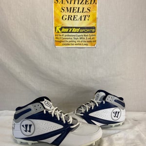New Blue and White Warrior High Top Adult New Men's Size 13  Molded Cleats