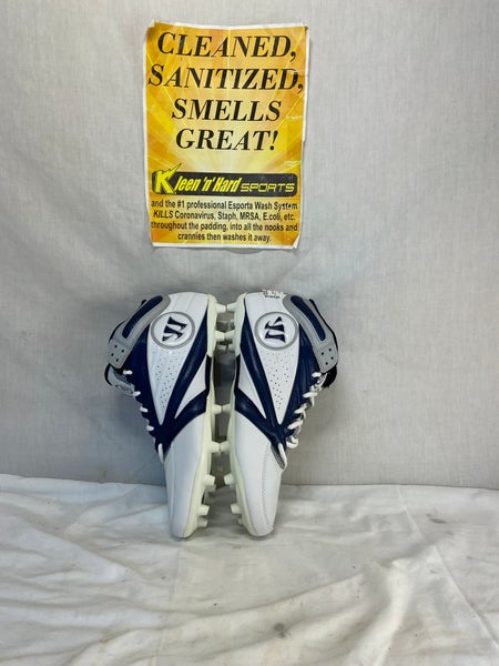 New Blue and White Warrior High Top Adult New Men's Size 13  Molded Cleats