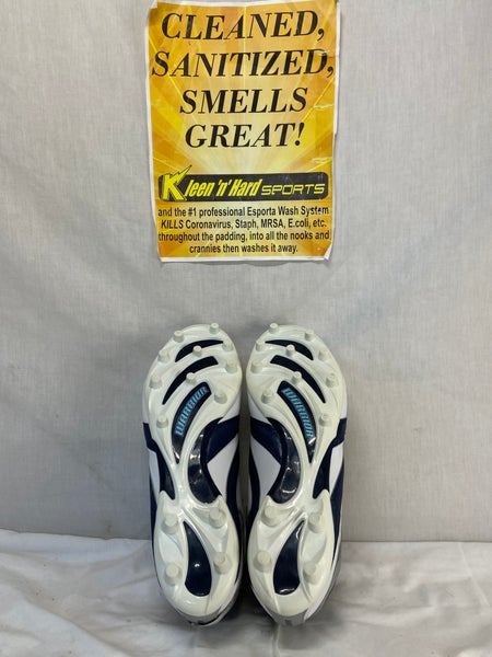 New Blue and White Warrior High Top Adult New Men's Size 13  Molded Cleats