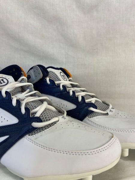 New Blue and White Warrior High Top Adult New Men's Size 13  Molded Cleats