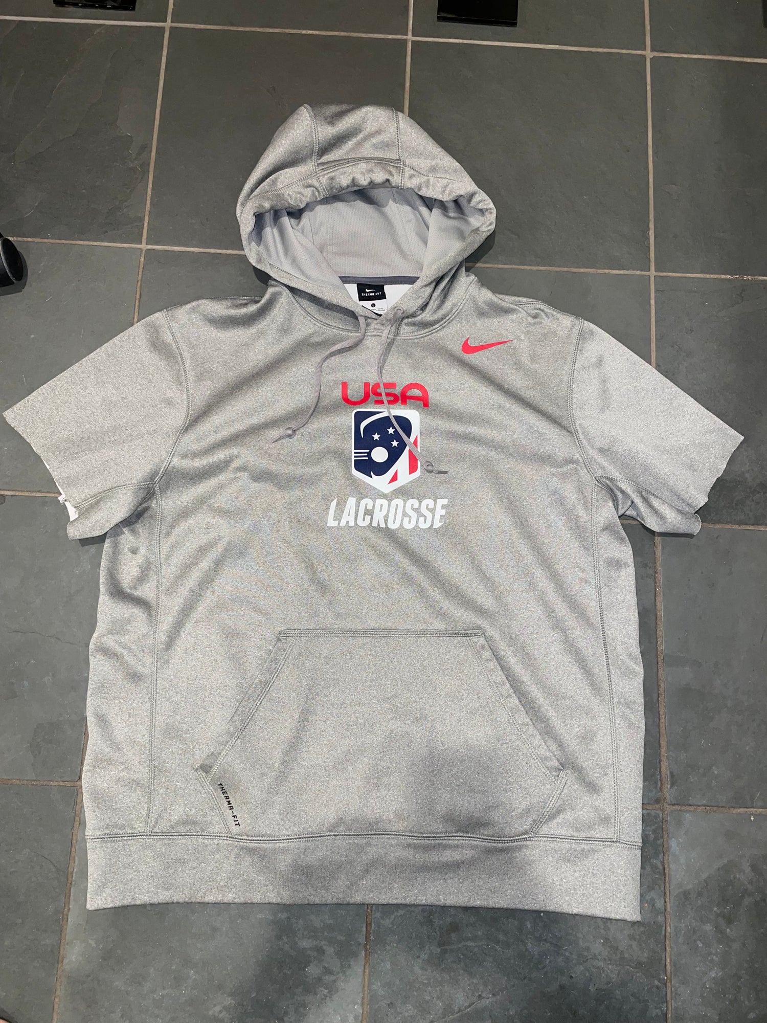 Nike TEAM USA Lacrosse Sweatshirt Hoodie DRI FIT LARGE SidelineSwap