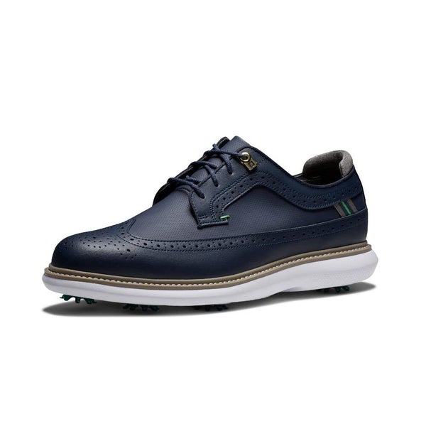 FootJoy Men's Traditions Golf Shoe 7.5 Wide Navy/Navy/Green
