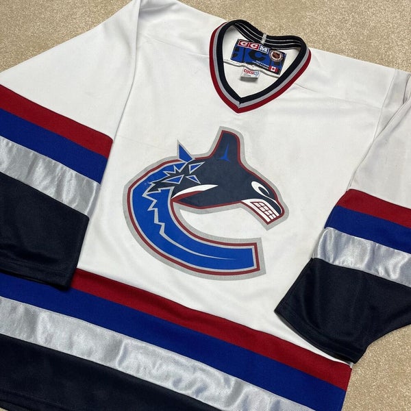 Vancouver Canucks Vintage CCM Blank White NHL Hockey Jersey Size Large |  SidelineSwap