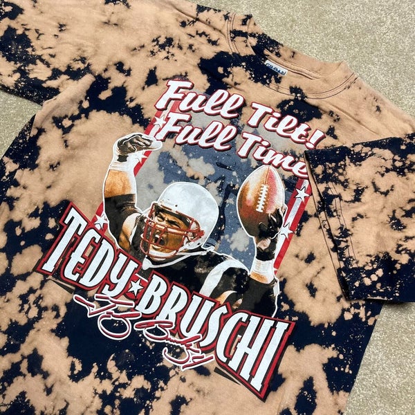 Tedy Bruschi New England Patriots T Shirt Men Medium Adult NFL Football  Custom