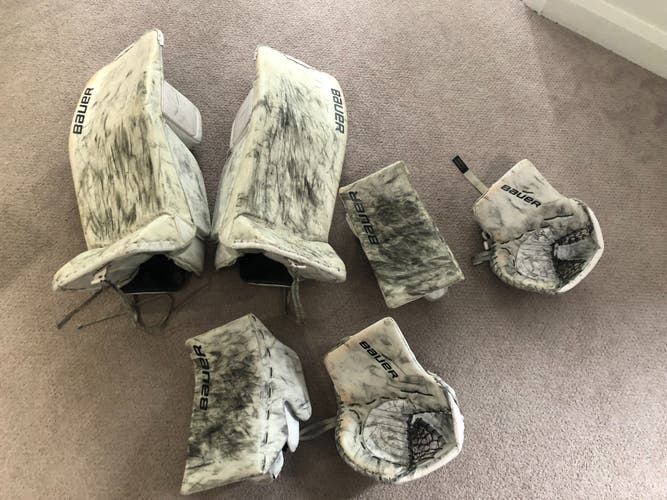 Used 34" Bauer Regular Ultrasonic Goalie Full Set Pro Stock