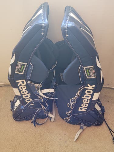 New 32" Reebok Premier Series III Goalie Leg Pads Pro Stock