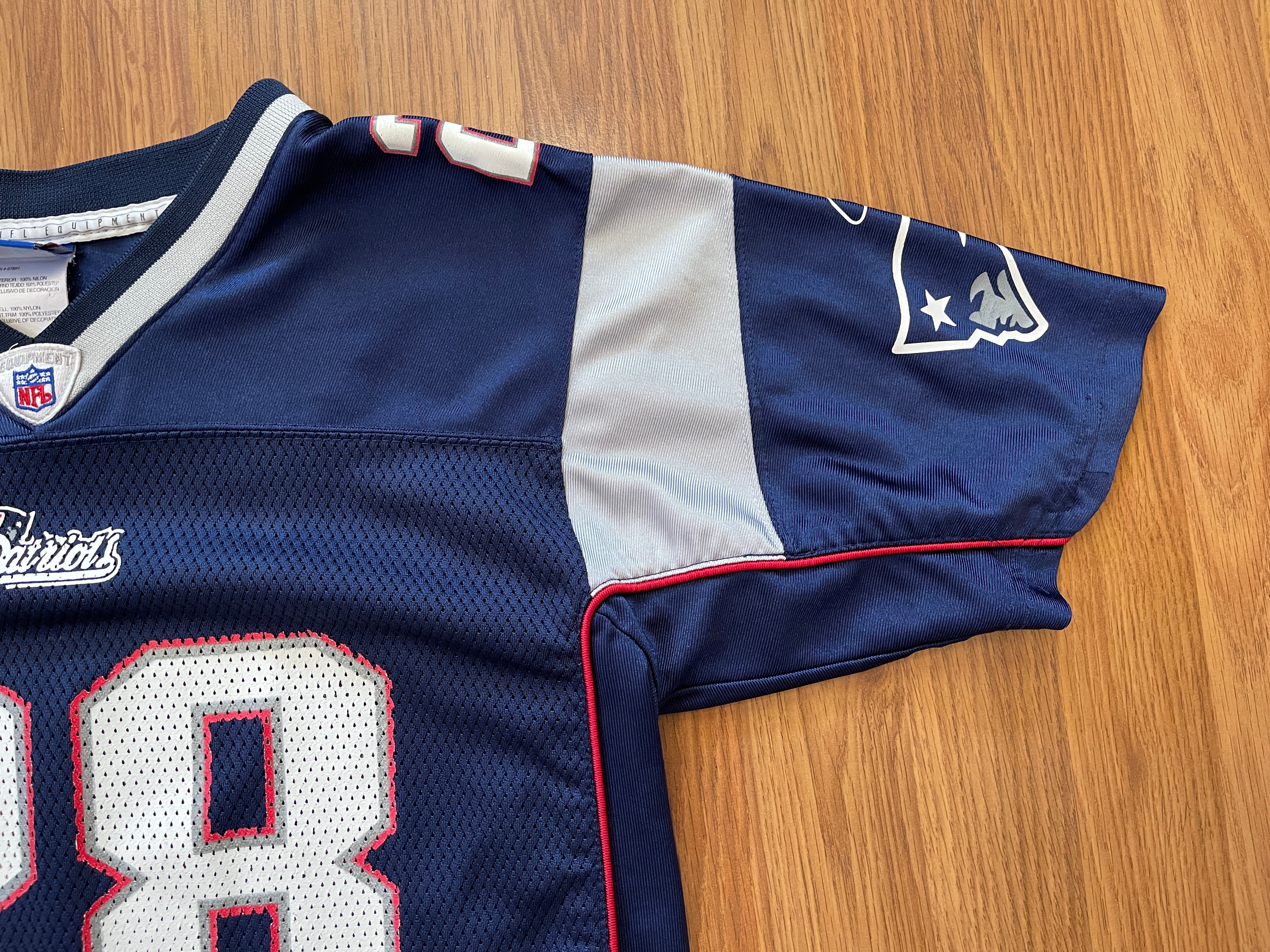 Reebok New England Patriots Brown NFL Jersey Blue L –