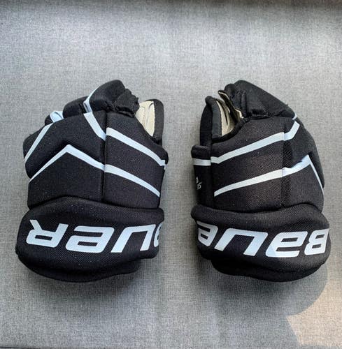Used Bauer Supreme One.2 Gloves 10" Black Youth