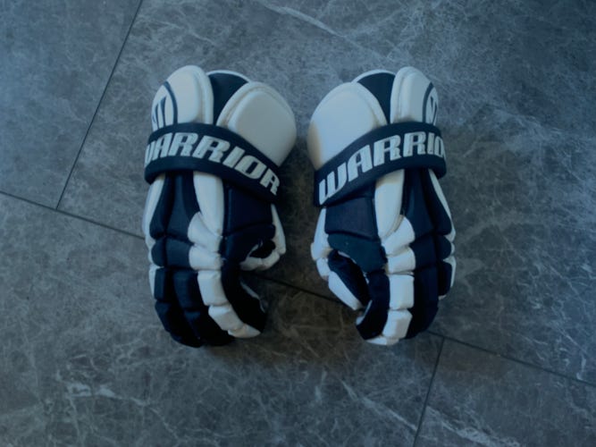Black/White Warrior Lacrosse Gloves 13"
