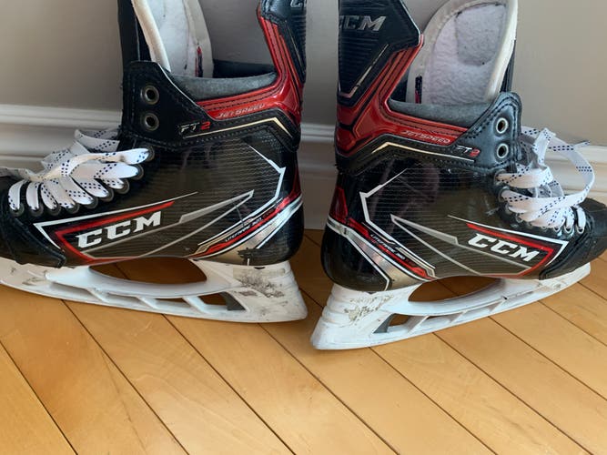 Senior Used CCM JetSpeed FT2 Hockey Skates Regular Width Pro Stock Size 8.5