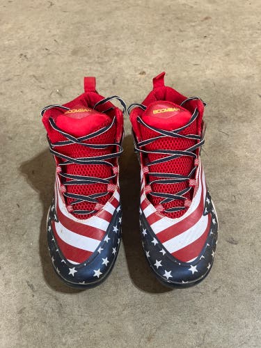 Boombah molded American flag baseball cleats